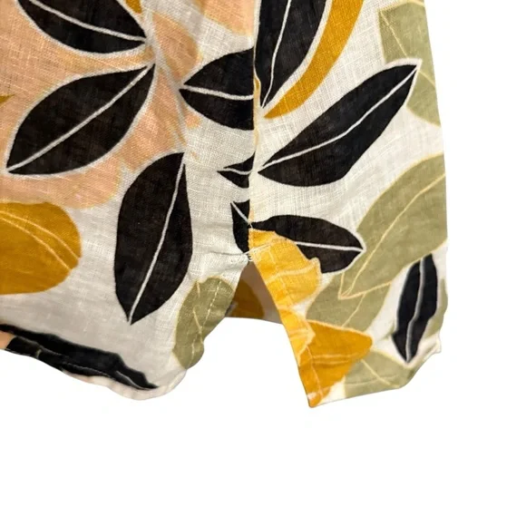 Rachel Zoe Women's S/S 100% Linen Floral Shirt Top sz 1X - Picture 6 of 10